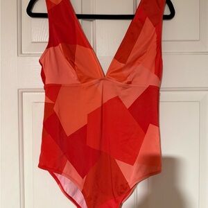Sloggi Red and Orange One Piece Swimsuit